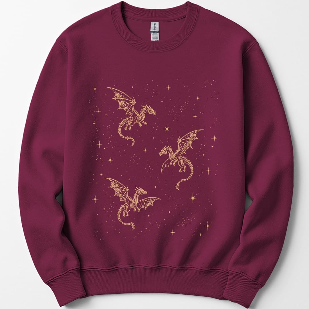 Celestial Dragons and Stars Sweatshirt