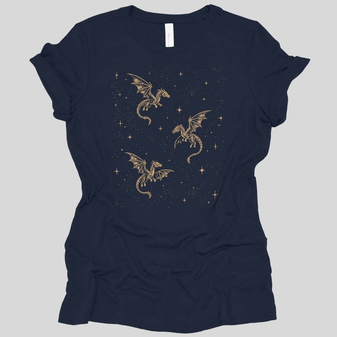 Celestial Dragons and Stars Women's T-shirt