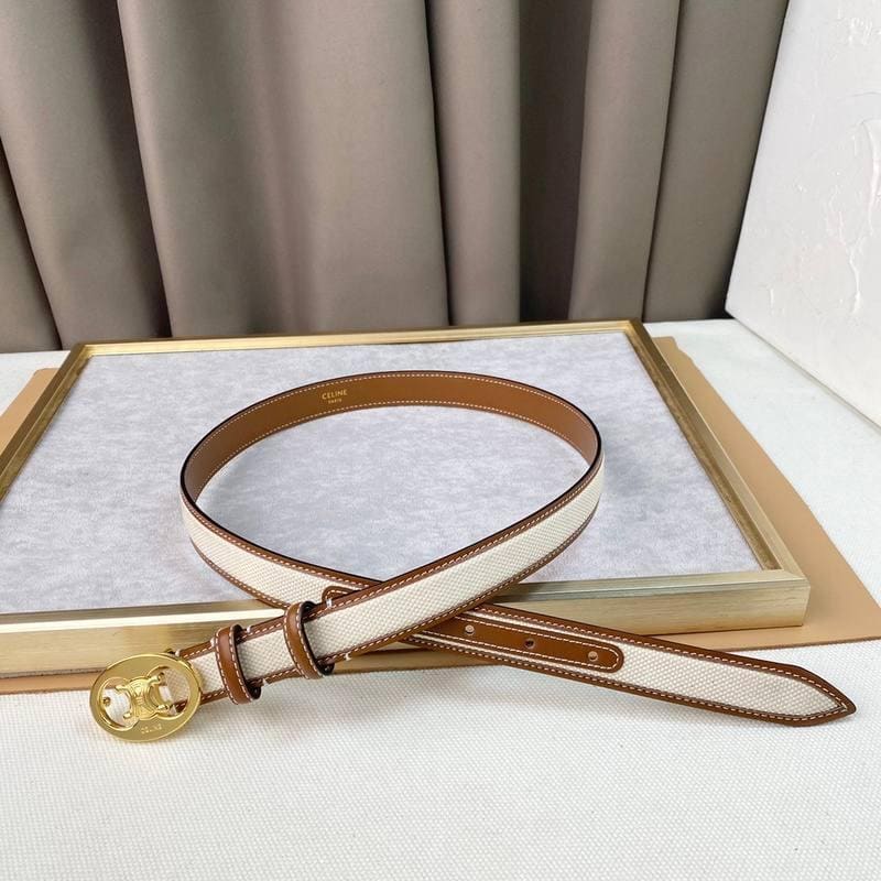 Celine Women Belt 'White/Brown'