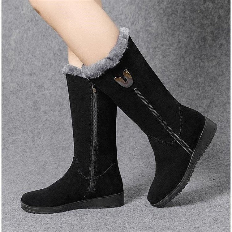 Velvet Thickened Mid-Tube Martin Boots