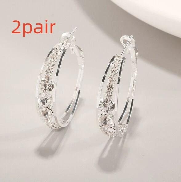 European And American Air Drill Mosaic Women's Earrings
