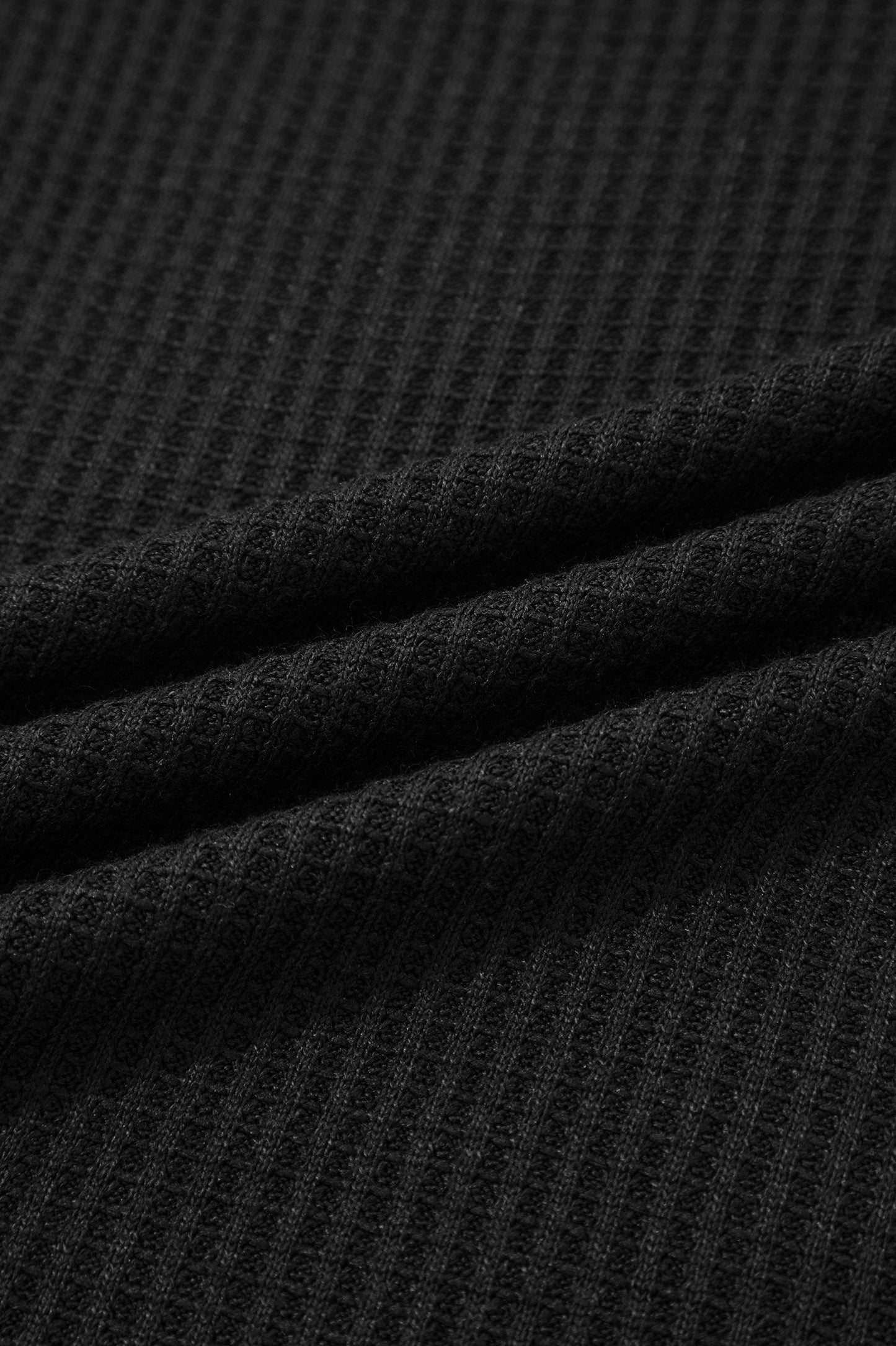 Carbon Grey Waffle Knit Seam Detail Color Block Patchwork Short Sleeve Top