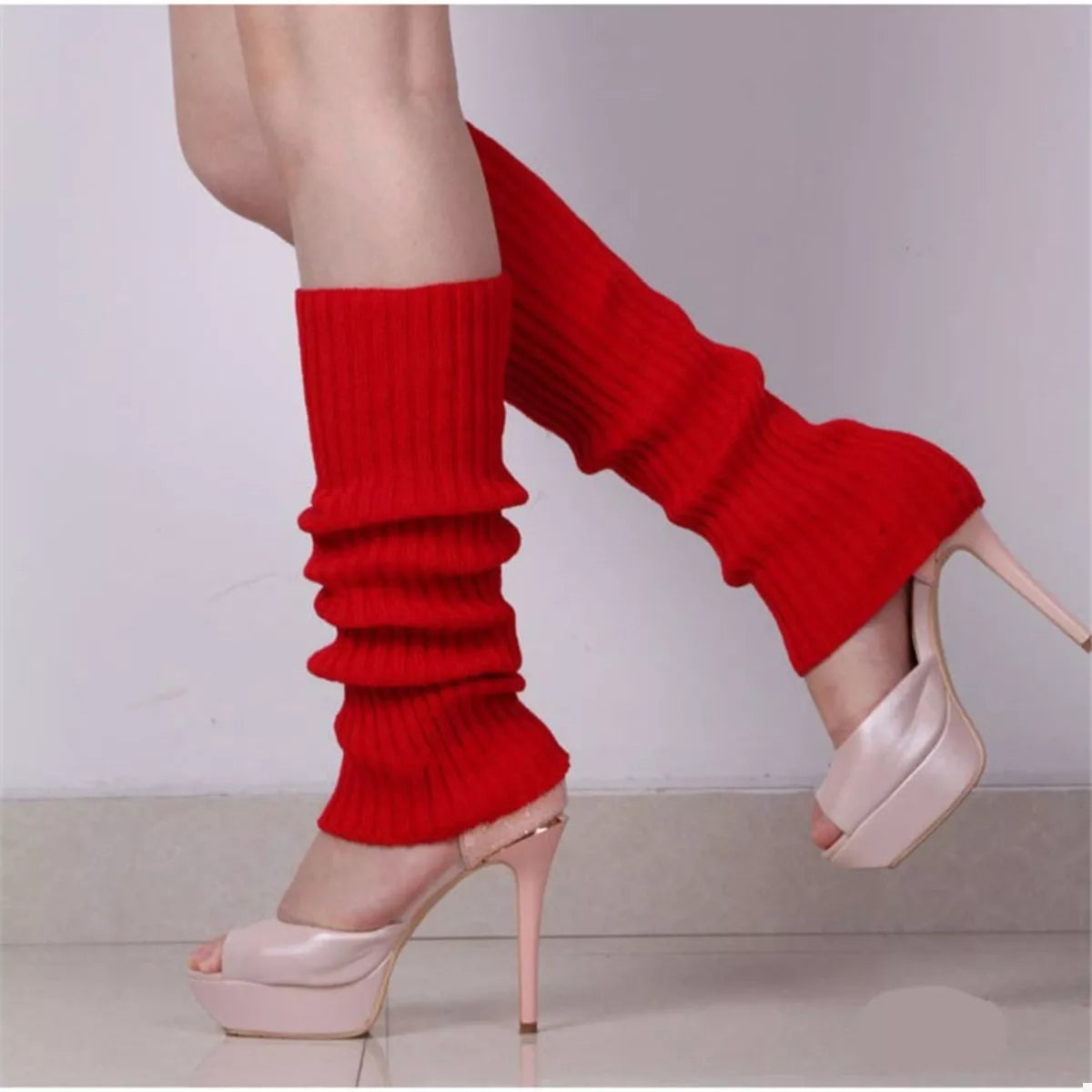 Ribbed Knit Leg Warmers