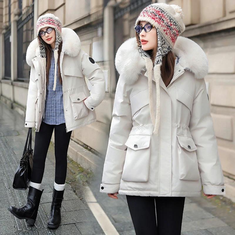 Women's Thickened Fleece-lined Quilted Jacket Cotton Clothes