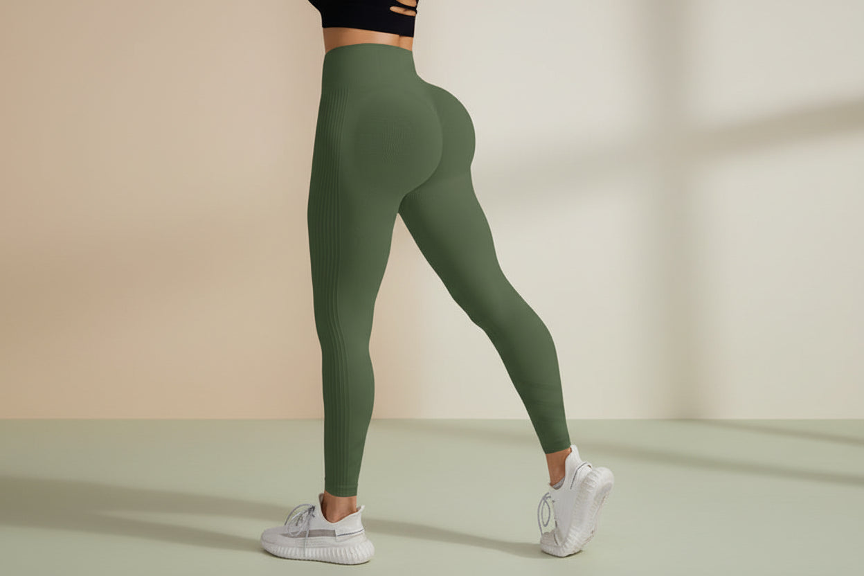 Pantalones de yoga de cintura alta para mujer – Leggings con control de abdomen y levantamiento de glúteos