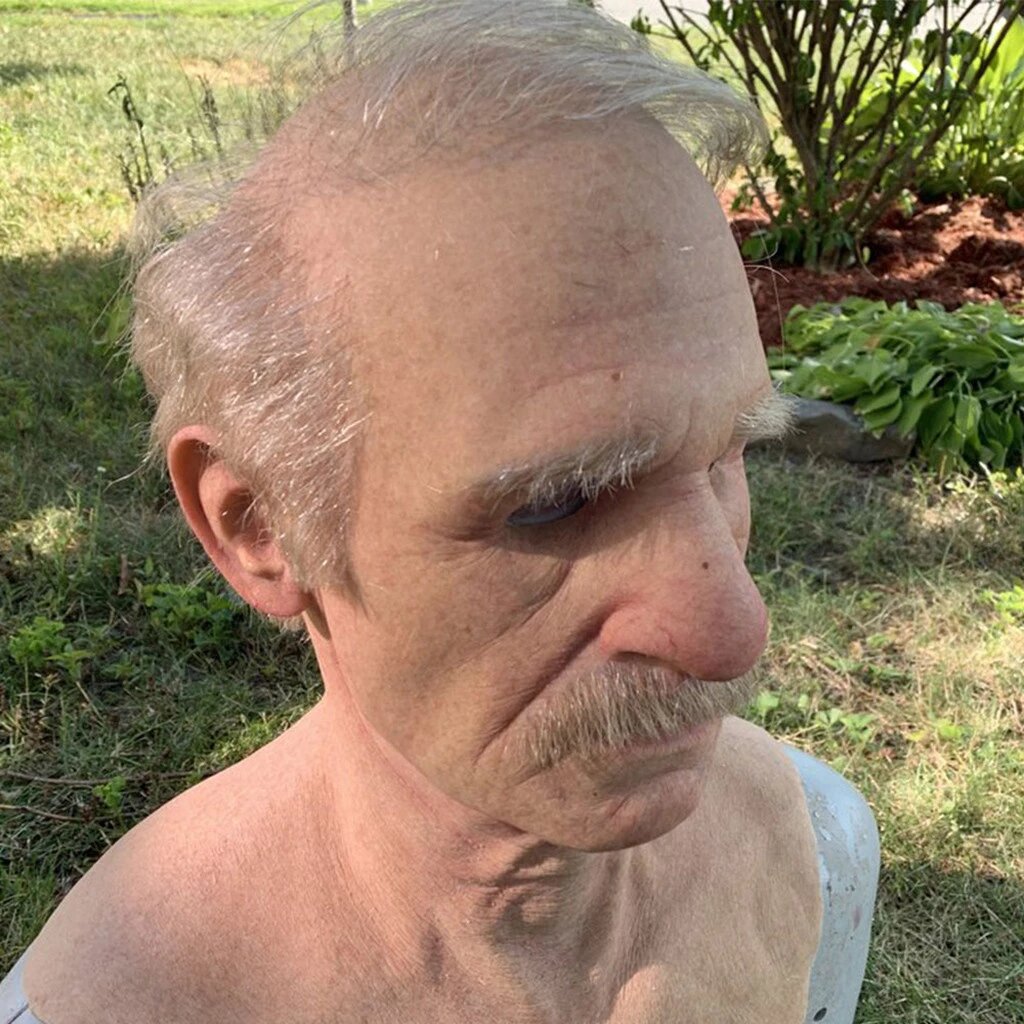 Realistic Old Man Halloween Mask