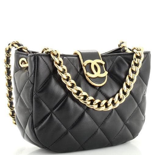 Chanel CC Chain Hobo Quilted Lambskin Small
