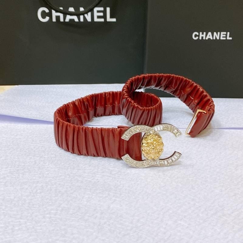 Chanel Leather Women’s Belt 'Red'