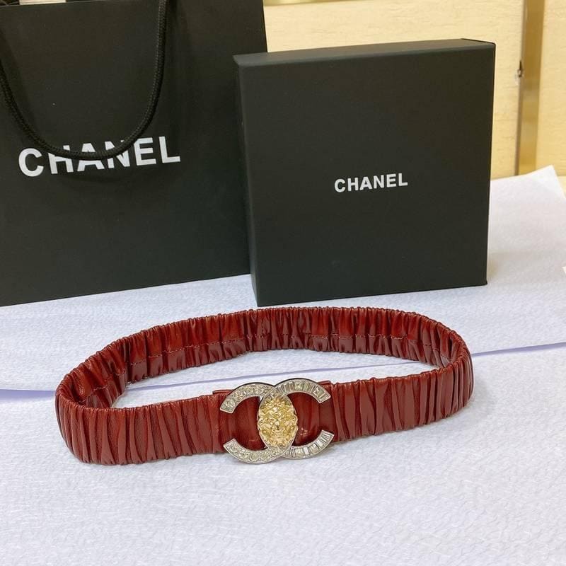 Chanel Leather Women’s Belt 'Red'