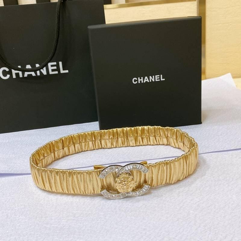 Chanel Leather Women’s Belt 'Yellow'