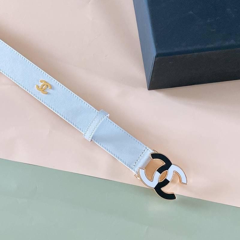 Chanel Women Logo Banding Belt 'White'