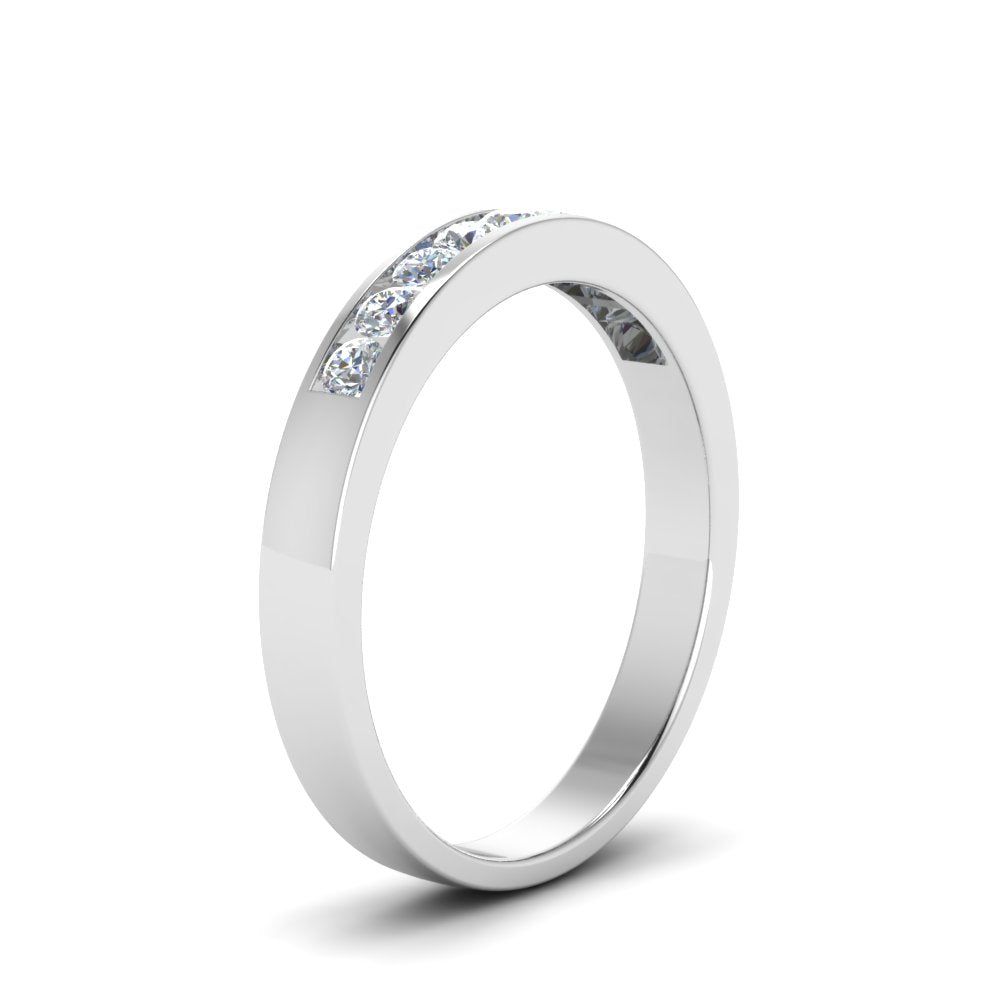 Channel 9 Stone Mens Wedding Ring