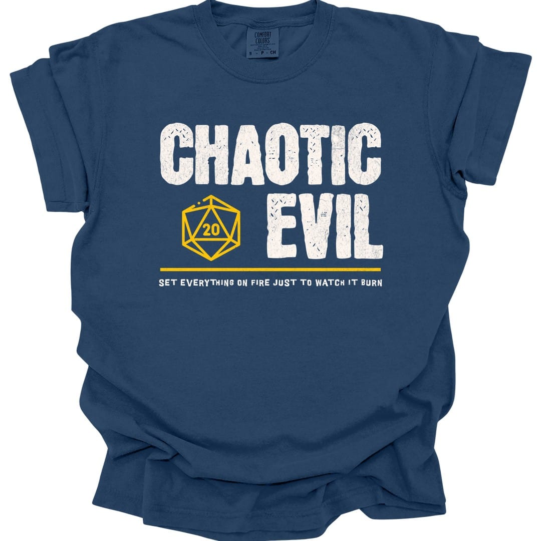 Chaotic Evil Shirt - D&D Alignment T-shirt - Comfort Colors