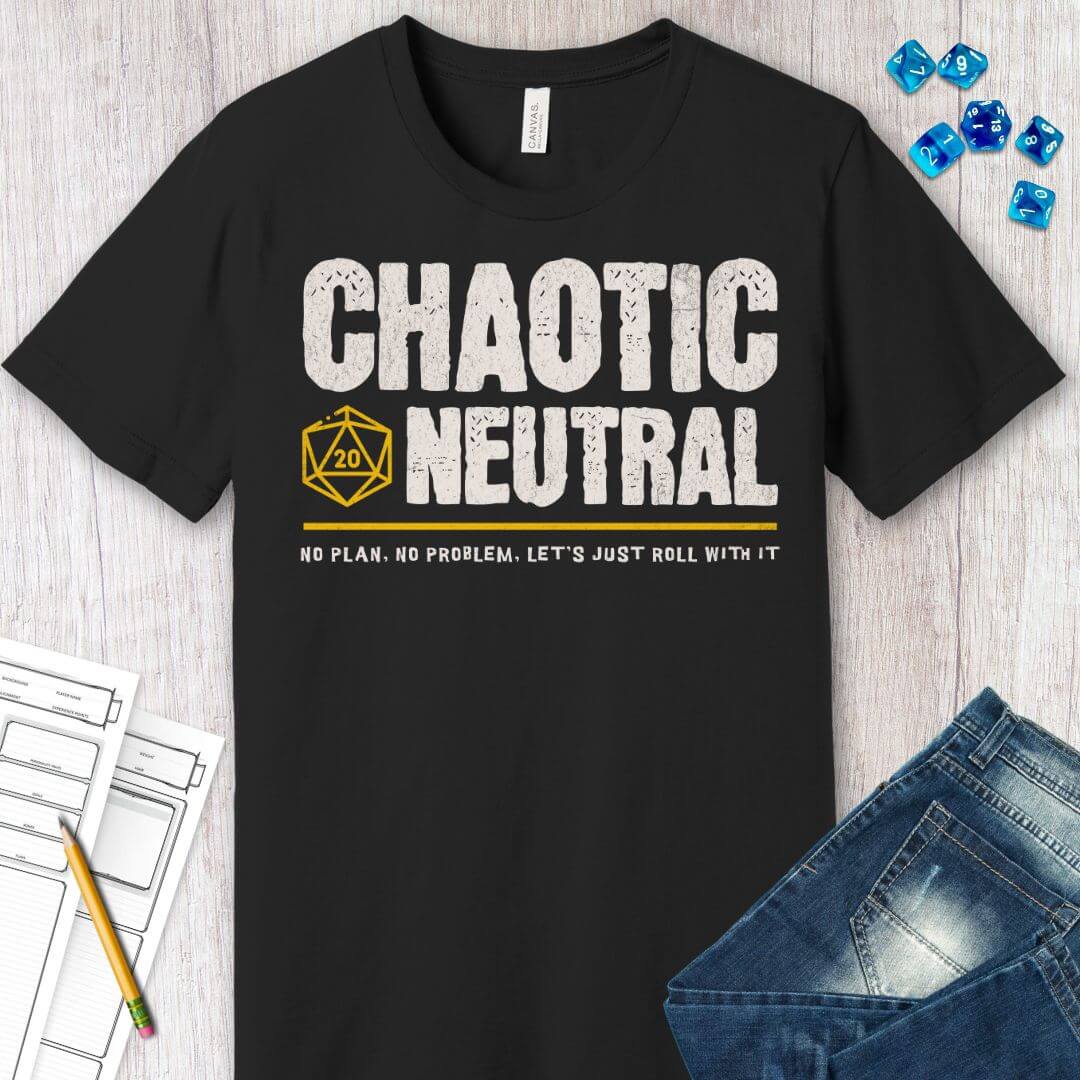 Camiseta Neutral Caótica - Camiseta de Alineamiento DnD