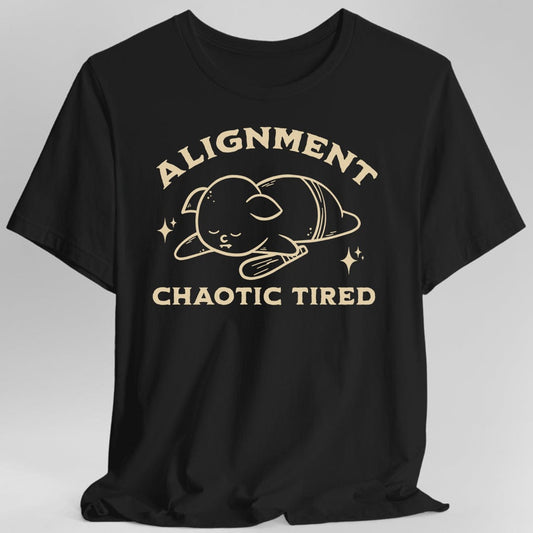 Camiseta de duende caótico y cansado