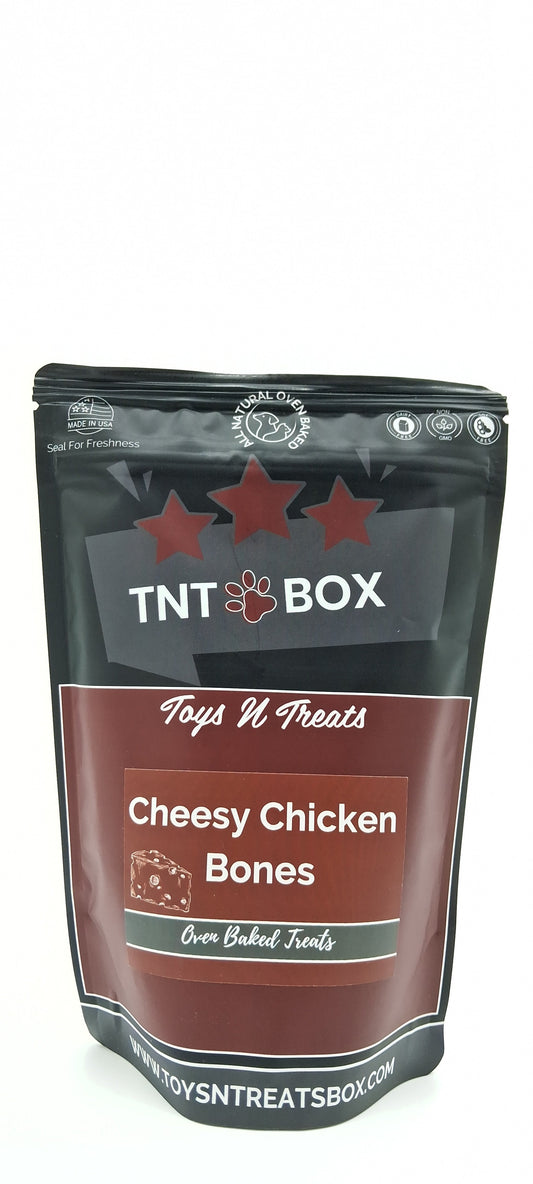 Premios para Perros de Huesos de Pollo con Queso - Horno Asado, Totalmente Natural