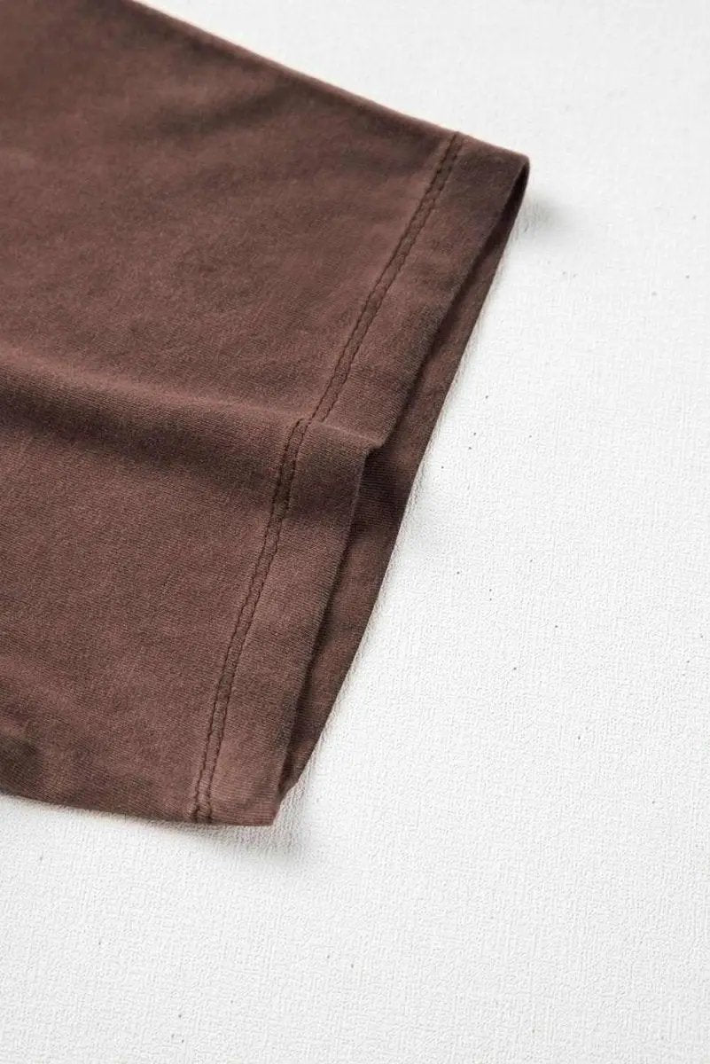 Women's V-Neck Tee Women's Tee - Mineral Wash Soft - Chestnut V-Neck Casual Top