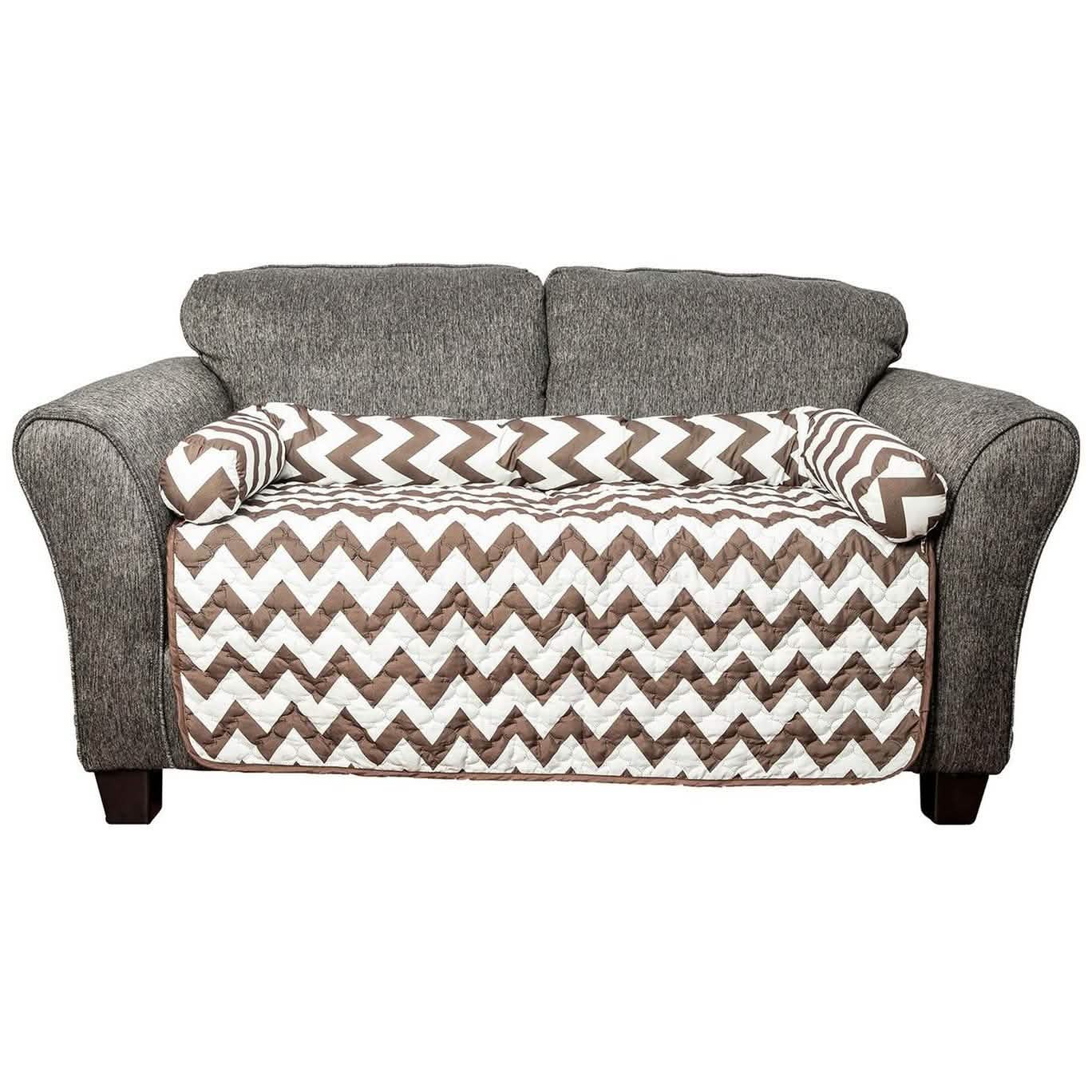 Chevron Reversible Quilted Pet Bed Chair Cover - Assorted Sizes