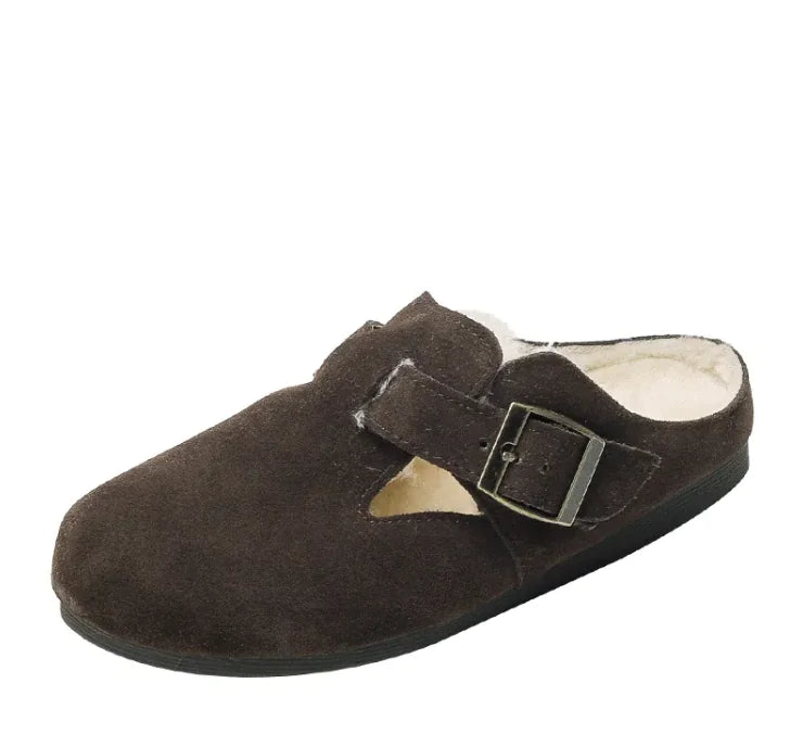 Chic Plush Leather Winter Shoes - # GIAA73610001