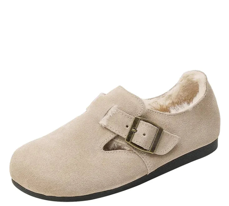 Chic Plush Leather Winter Shoes - # GIAA73610001