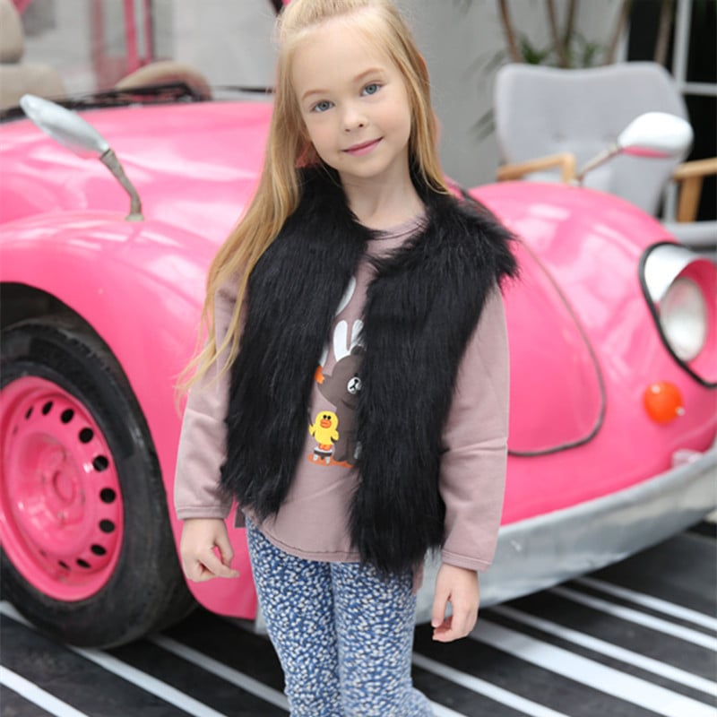 Children's Faux Fur Vest - # BAAA61110022 & GIAA21210058