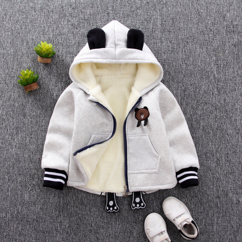 Children's Fleece Hooded Jacket | For Autumn and Winter - # BOAA1120005 & GIAA21210018 & BAAA111210003