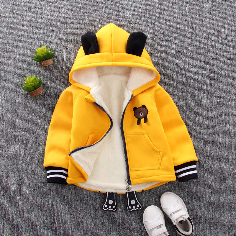 Children's Fleece Hooded Jacket | For Autumn and Winter - # BOAA1120005 & GIAA21210018 & BAAA111210003