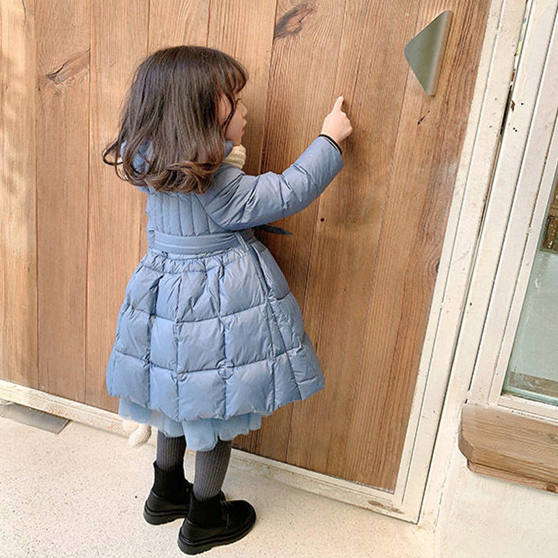 Children's Mid-Length Winter Coat | For Little Girls - # GIAA21210042