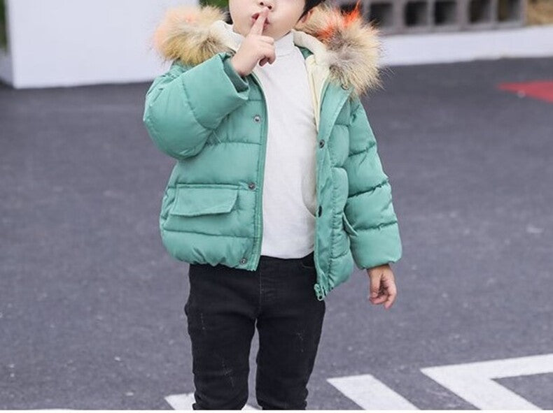 Children's Thickened Down Cotton Jacket - # BAAA61110019 & GIAA21210049 & BOAA11210009