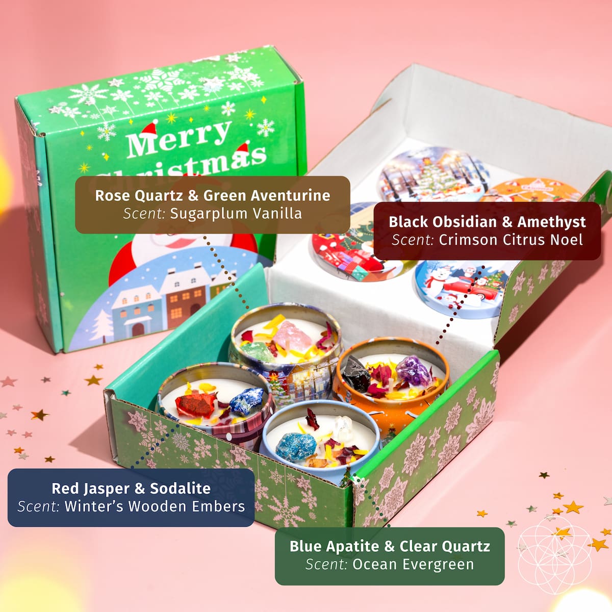 Set de velas navideñas: Menos estrés, más alegría