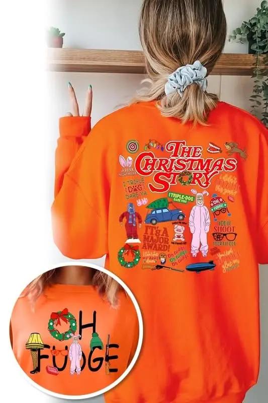 Jackets Color Bear Fleece Sweatshirt Christmas Movie Graphic Unisex Cozy Pullover