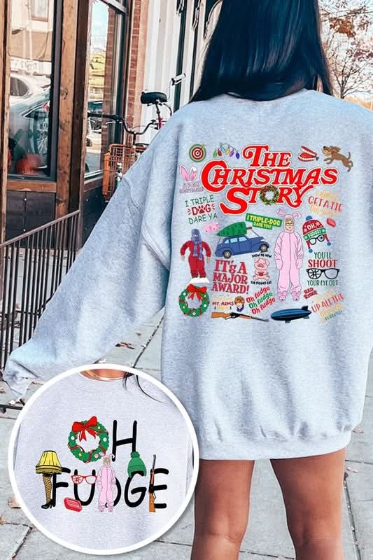 Jackets Color Bear Fleece Sweatshirt Christmas Movie Graphic Unisex Cozy Pullover