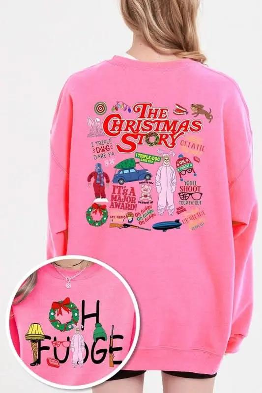 Jackets Color Bear Fleece Sweatshirt Christmas Movie Graphic Unisex Cozy Pullover