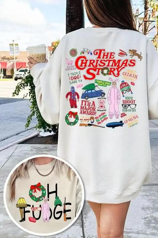 Jackets Color Bear Fleece Sweatshirt Christmas Movie Graphic Unisex Cozy Pullover
