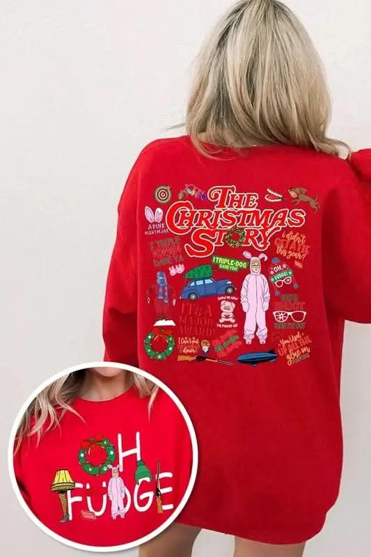 Jackets Color Bear Fleece Sweatshirt Christmas Movie Graphic Unisex Cozy Pullover
