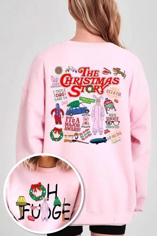 Jackets Color Bear Fleece Sweatshirt Christmas Movie Graphic Unisex Cozy Pullover