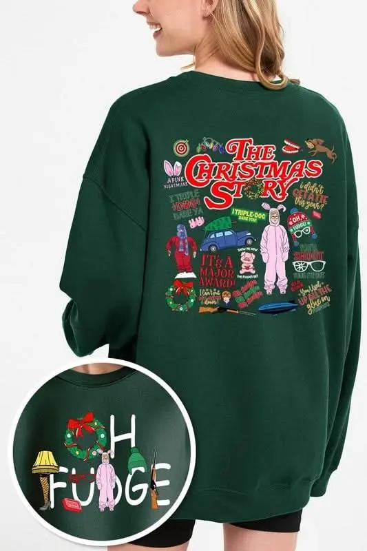 Jackets Color Bear Fleece Sweatshirt Christmas Movie Graphic Unisex Cozy Pullover