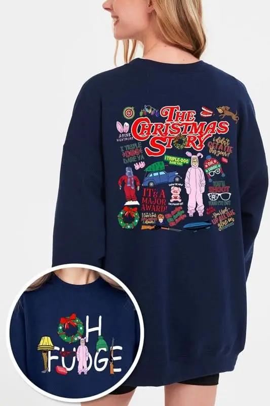 Jackets Color Bear Fleece Sweatshirt Christmas Movie Graphic Unisex Cozy Pullover