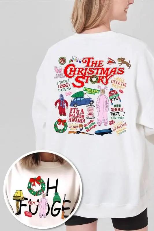 Jackets Color Bear Fleece Sweatshirt Christmas Movie Graphic Unisex Cozy Pullover