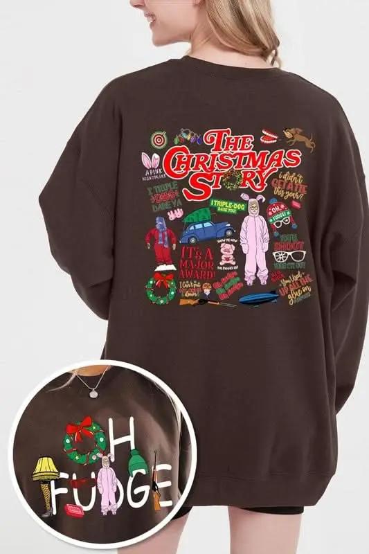 Jackets Color Bear Fleece Sweatshirt Christmas Movie Graphic Unisex Cozy Pullover