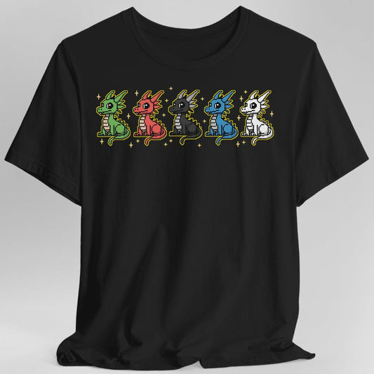 Camiseta de Pixel Art Dragones Cromáticos