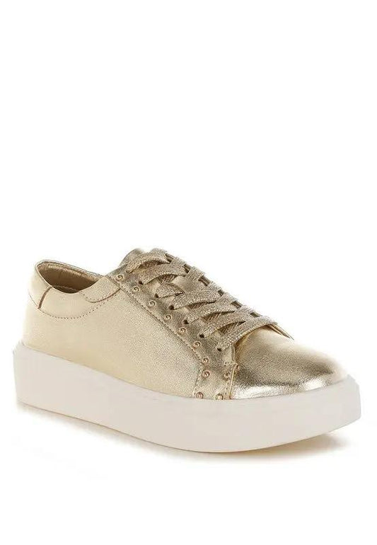 Zapatillas robustas - Cómodas y duraderas - Cuero sintético metalizado