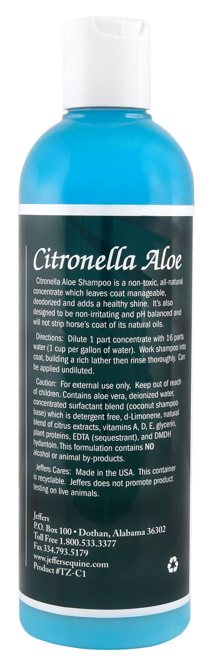 Champú natural de citronela y aloe para caballos Jeffers Equine