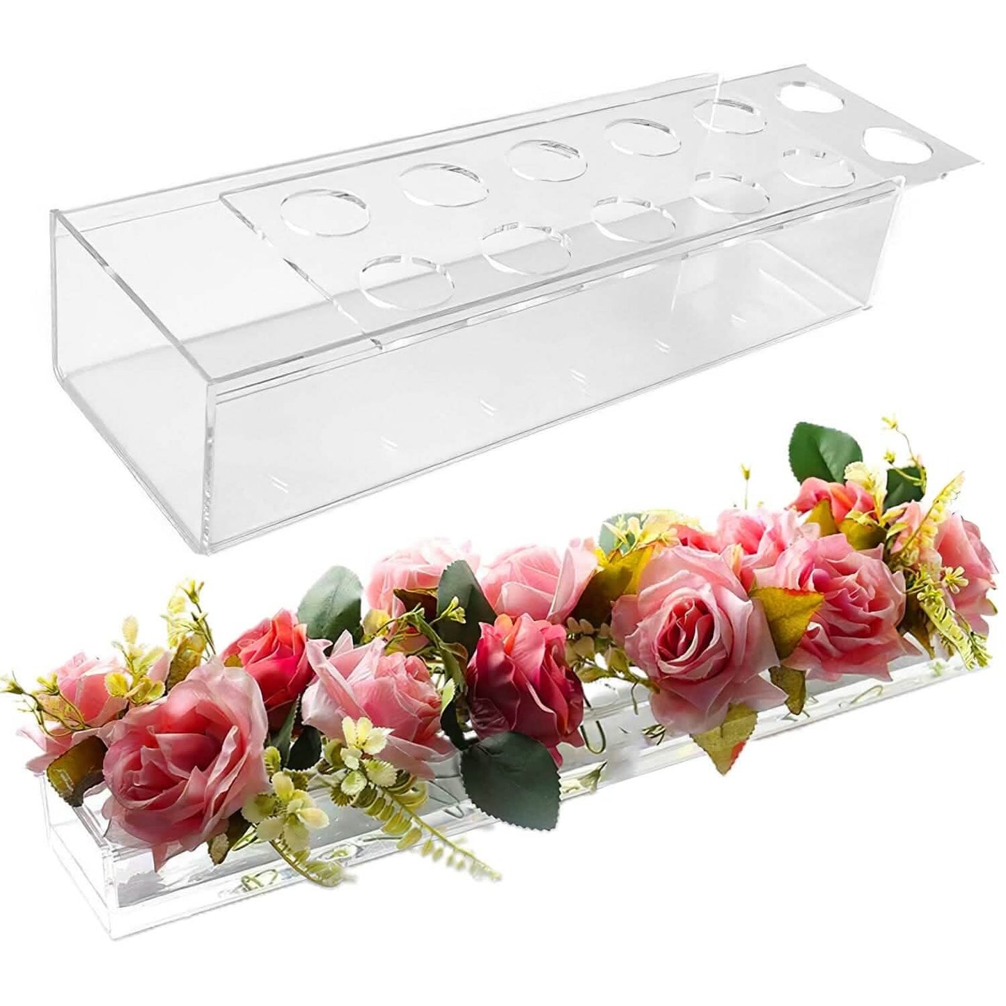 Clear Acrylic Flower Vase for Table Decoration Modern Flower Holder