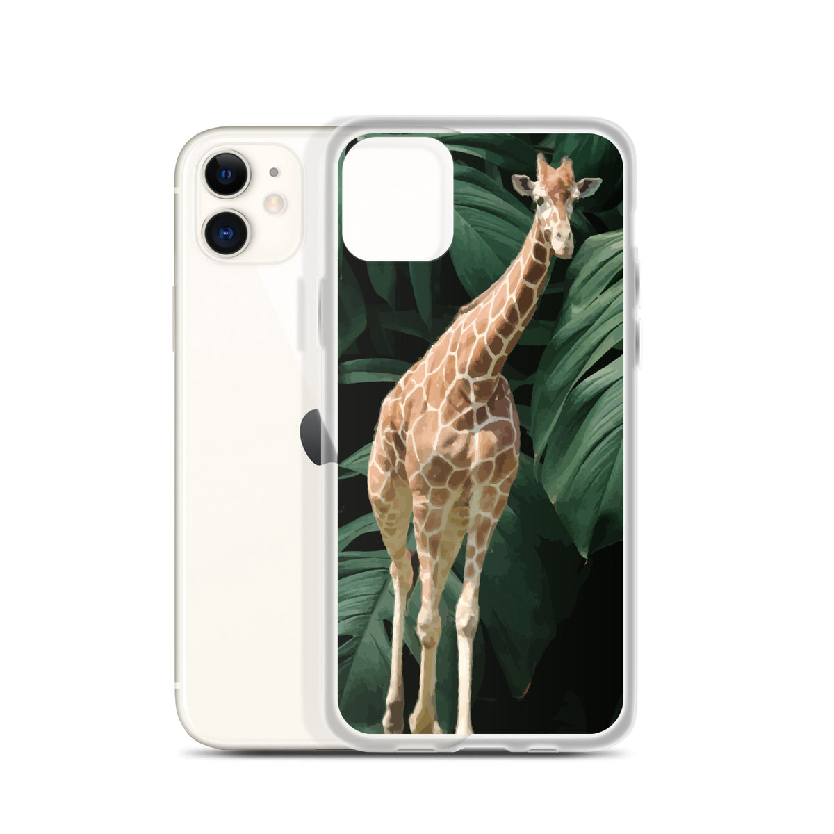 Tall Giraffe on Greenery Clear Case for iPhone®