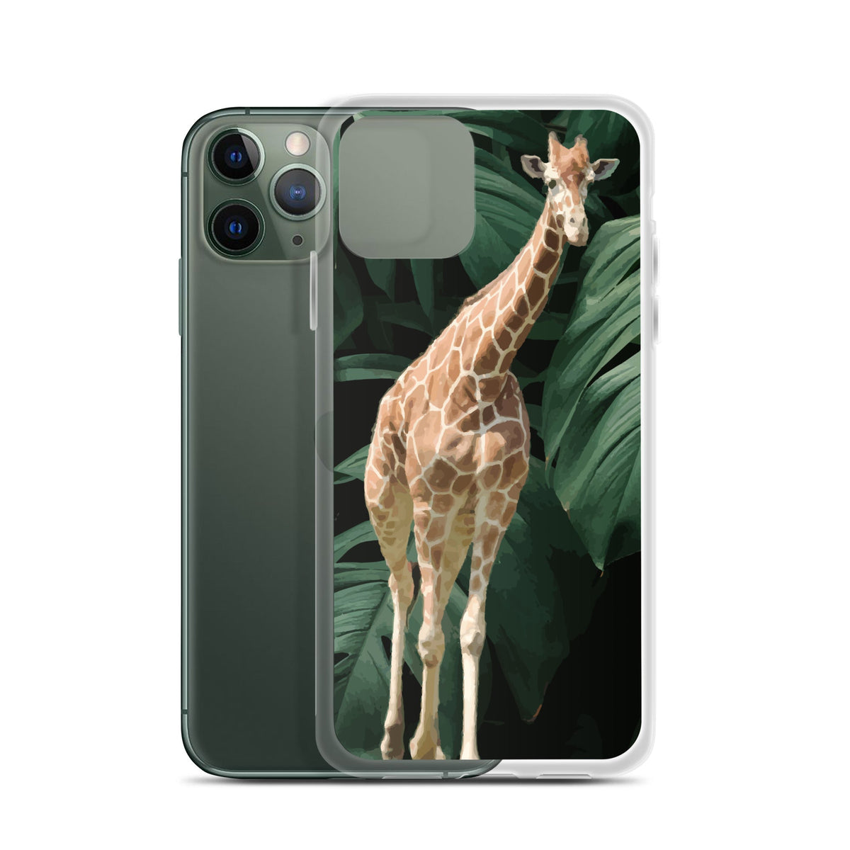 Tall Giraffe on Greenery Clear Case for iPhone®