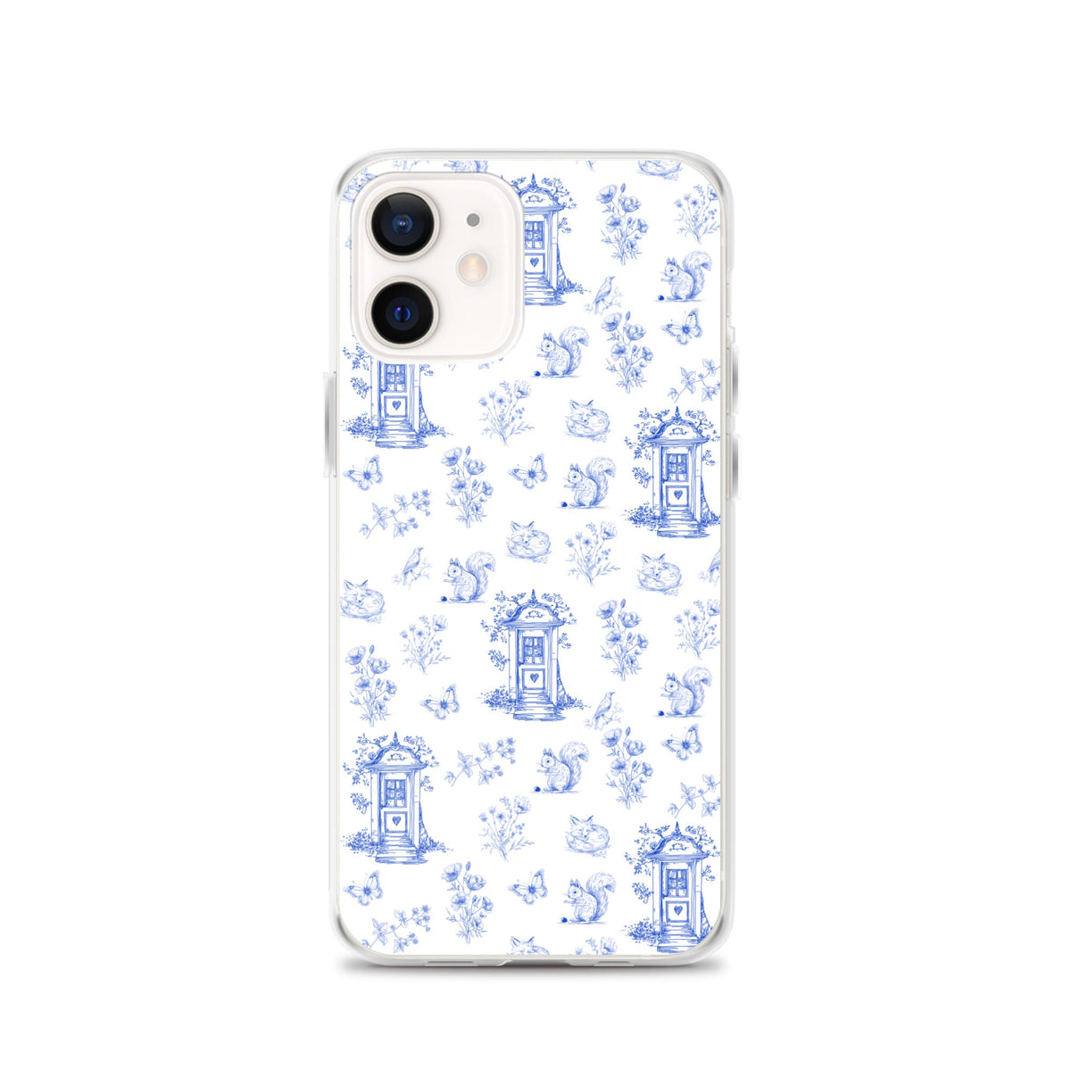 Vintage Blue Toile Door to Nature Clear Case for iPhone®
