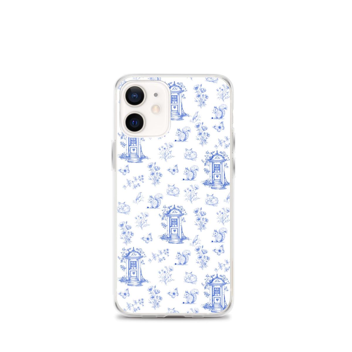 Vintage Blue Toile Door to Nature Clear Case for iPhone®