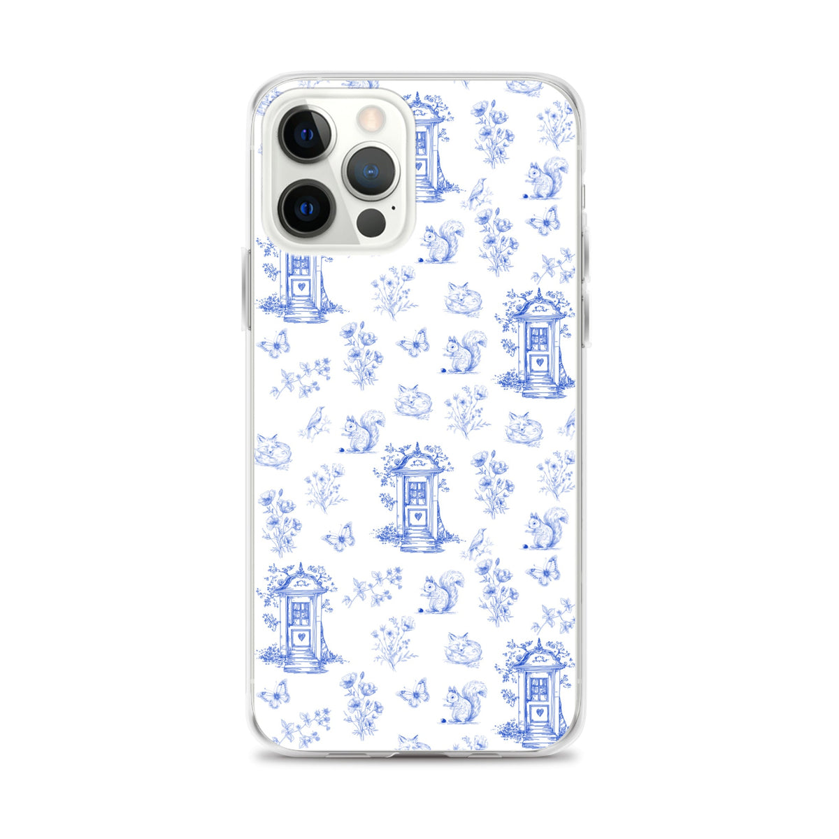 Vintage Blue Toile Door to Nature Clear Case for iPhone®