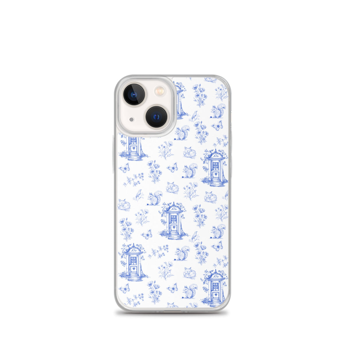 Vintage Blue Toile Door to Nature Clear Case for iPhone®